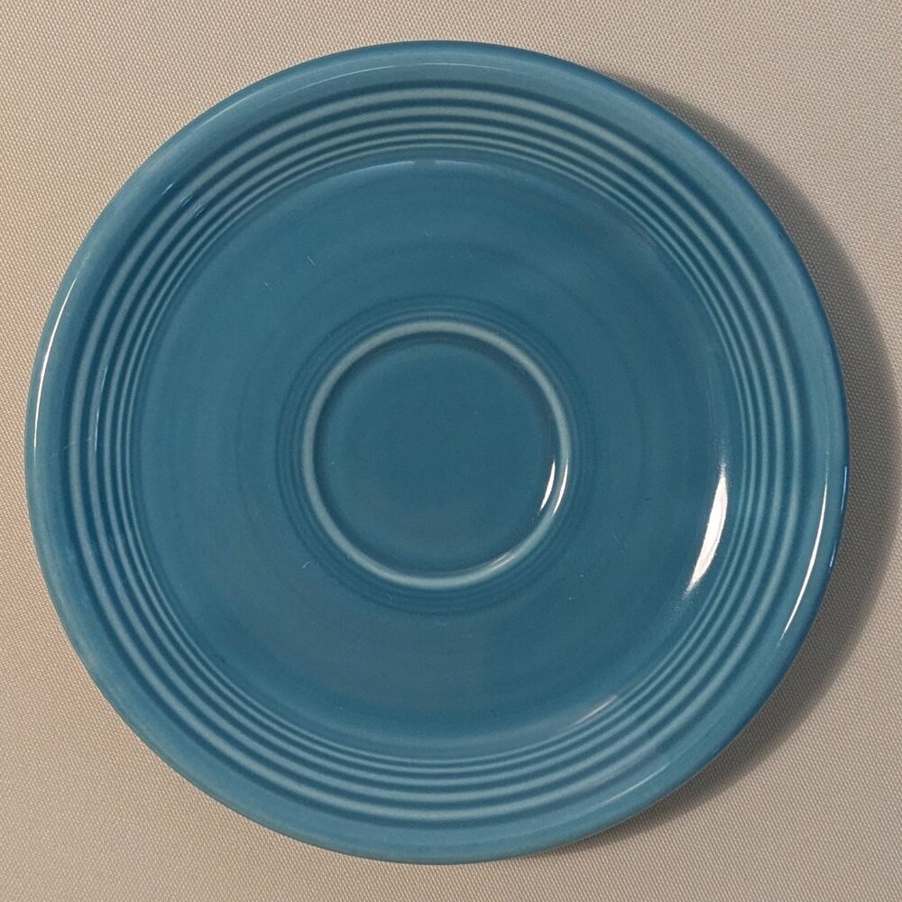 Vintage Fiesta Turquoise Saucer, Homer Laughlin 1936-1959
